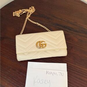 Gucci Marmont Wallet with unbranded Gold Chain